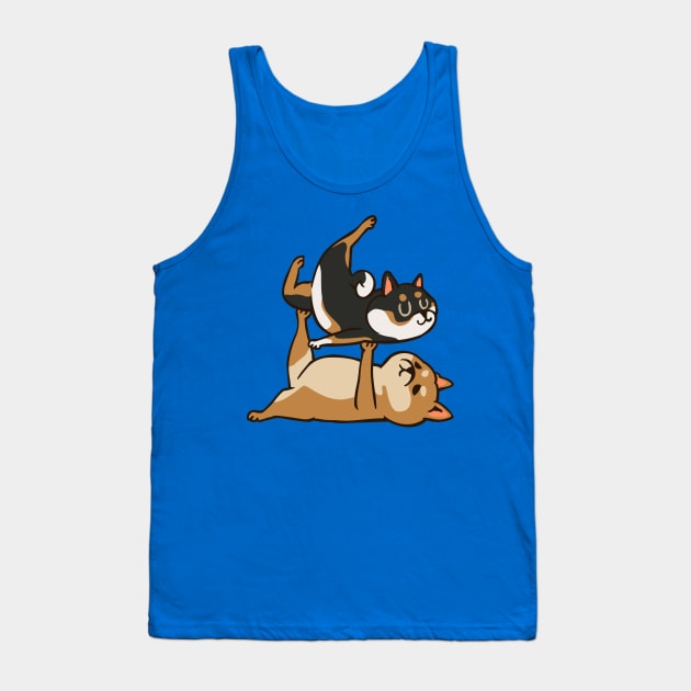 Acroyoga Shiba Inu Tank Top by huebucket